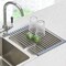 Seropy Roll Up Dish Drying Rack, Over The Sink Dish Drying Rack Kitchen Rolling Dish Drainer, Foldable Sink Rack Mat Stainless Steel Wire Dish Drying Rack for Kitchen Sink Counter (17.8''x11.8'')
